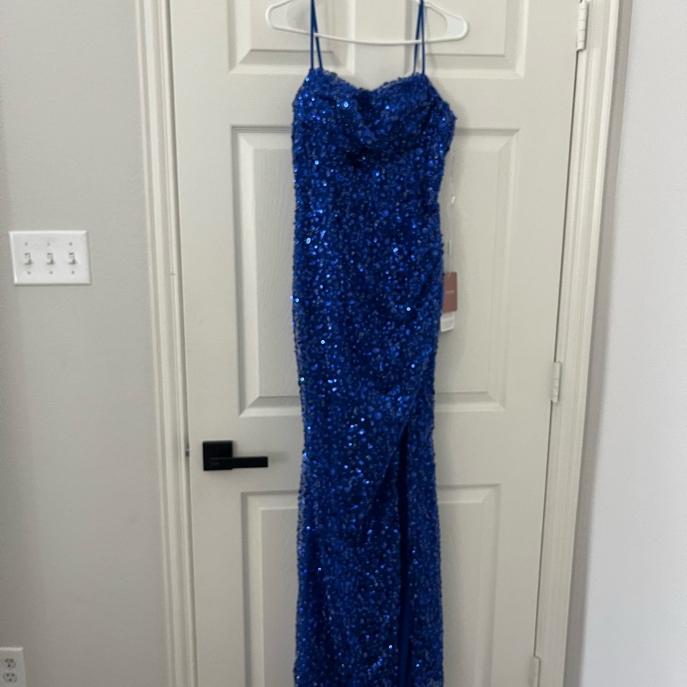 Stunning Blue Sequin Gown